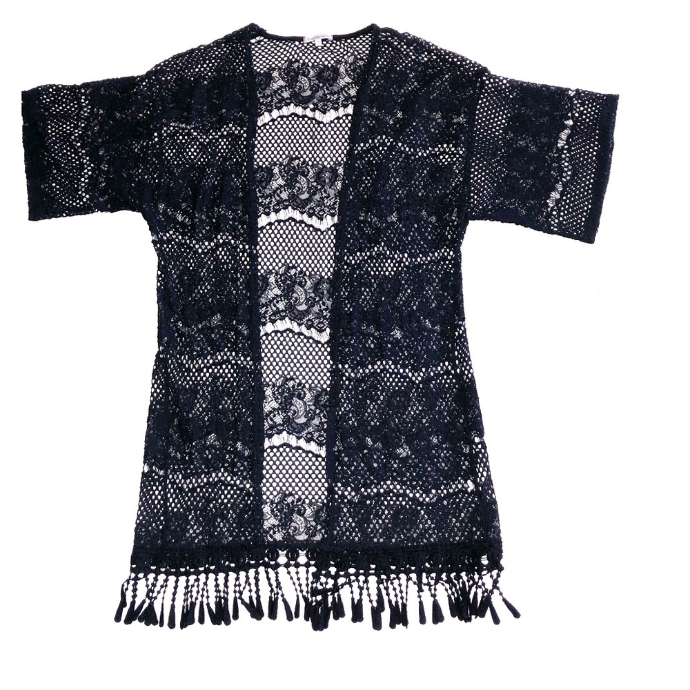 Black  lace cardigan Charlotte Russe